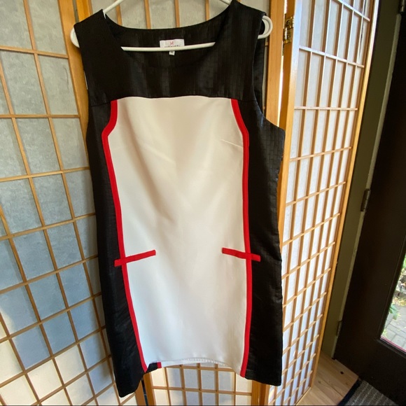Jacqueline Riu colour block shift dress EU44 - Picture 1 of 12